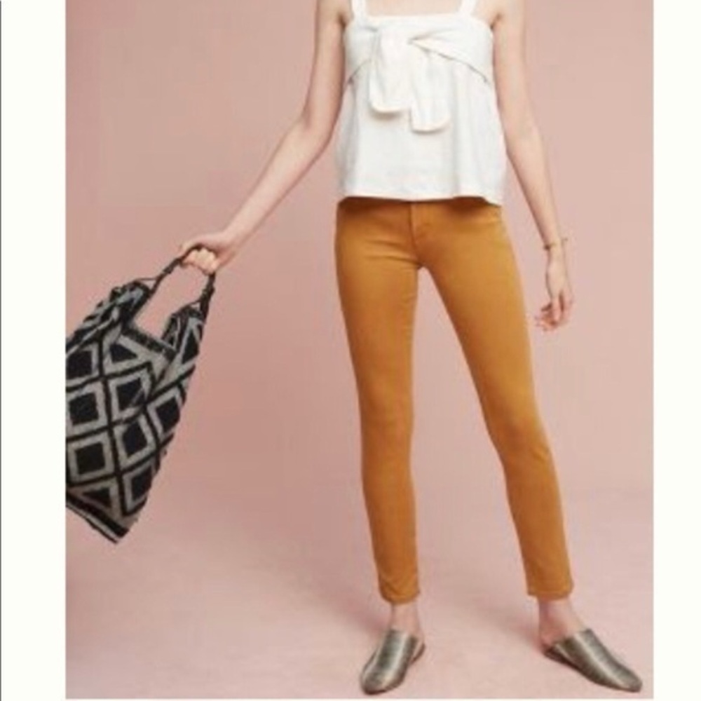 Anthropologie Sateen Skinny Trousers Size 26P Petite